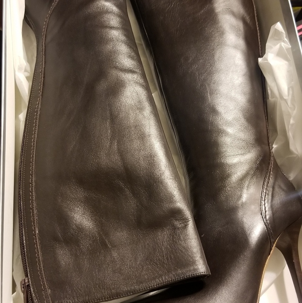 New Charles David Brown leather boots 6.5